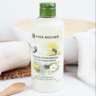 Sale ! Yves Rocher Shower Gel #Cotton Flower Mimosa# 200ml/ 400ml