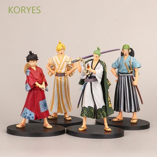 Koryes โมเดลฟิกเกอร์ Luffy Action Figures Zoro Doll ขนาด 17 ซม. ของเล่นสะสมของสะสมสําหรับเด็ก