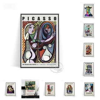 Picasso โปสเตอร์ภาพวาดผ้าใบ รูป Dora Maar และ Girl สําหรับตกแต่งผนัง