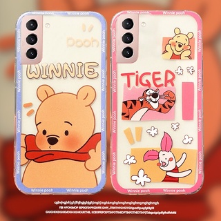 Cartoon เคส Samsung Galaxy S21 FE 5G เคสโทรศัพท์ SamsungS21 FE Cute Cartoon Transparent Cover Shockproof เคส