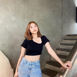 BABII CROP TOP เสื้อครอปผ้ายืด