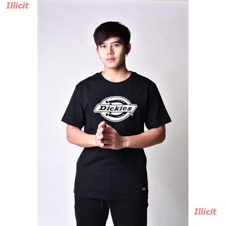 เสื้อยืดผู้ชายและผู้หญิง Dickies เสื้อยืดแขนสั้น FLOCKING MONOCHROME SS TEE Mens Womens T-shirts