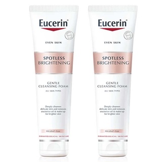 Eucerin Spotless Brightening Gentle Cleansing Foam 150G. (2หลอด) ยูเซอริน สปอตเลส ไบรท์เทนนิ่ง เจนเทิล คลีนซิ่งโฟม