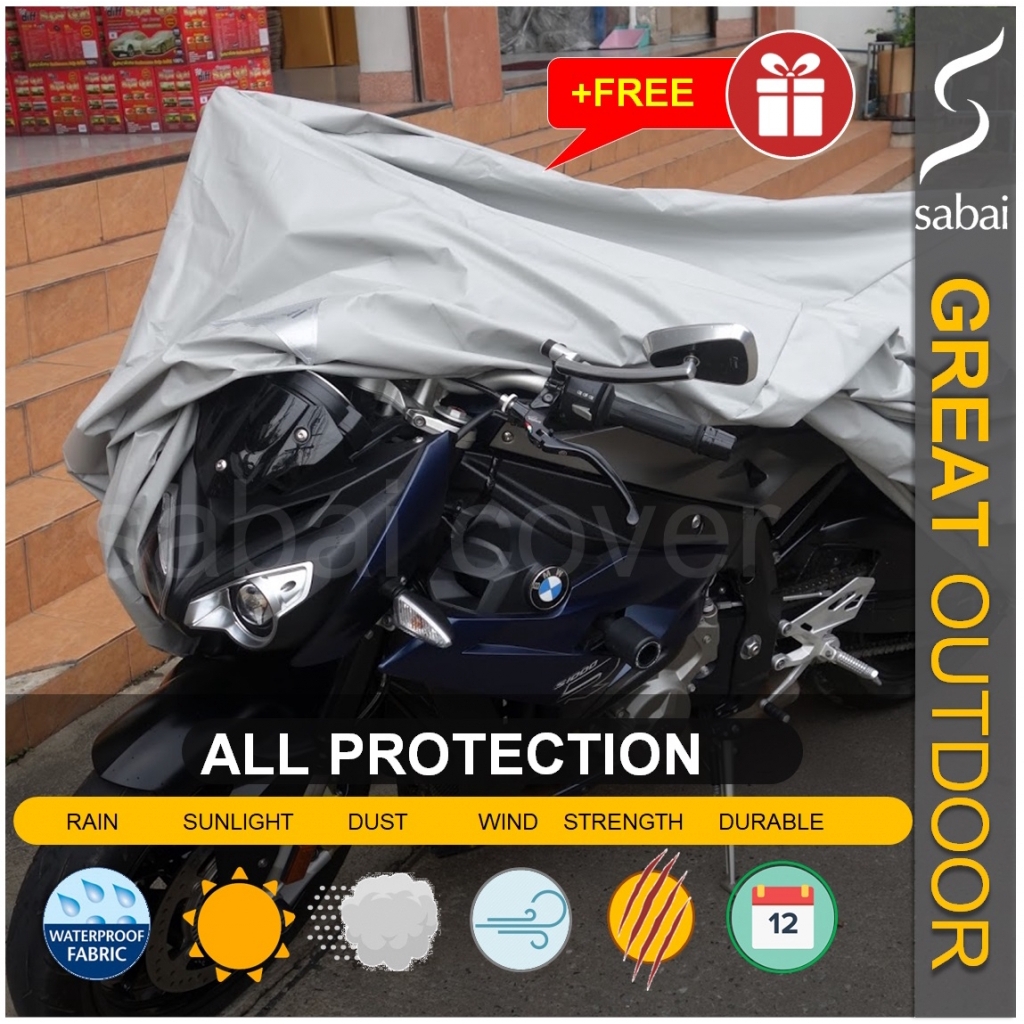 SABAI ผ้าคลุมรถมอเตอร์ไซค์ - รุ่น GREAT OUTDOOR #ผ้าคลุมสบาย ผ้าคลุมมอไซค์ motorcycle cover big bik