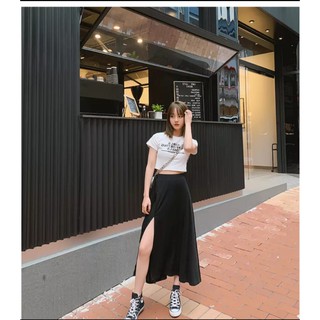 💢ลดล้างสต็อก💢 กระโปรงเอวสูง ผ่าข้าง พร้อมส่ง
