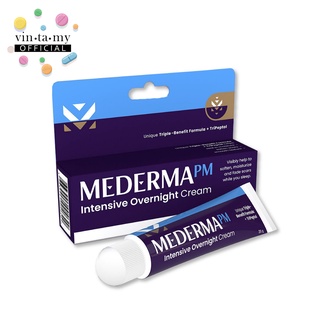 Mederma (เมเดอร์มา) PM Intensive Overnight Cream ขนาด 20 กรัม ครีมบำรุงผิวเพื่อการลดเลือนรอยแผลเป็น [EXP.07/2024]