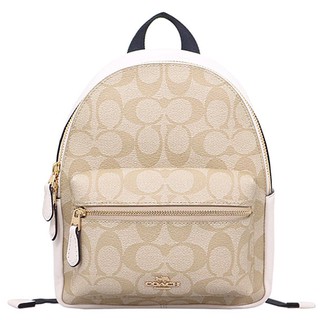 F58315 COACH MINI CHARLIE BACKPACK IN SIGNATURE COATED CANVAS กระเป๋าเป้ COACH วัสดุ PVC