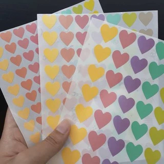 สติ๊กเกอร์พาสเทล Sticker Pastel (หัวใจ) คละขนาดได้ ไม่มีขั้นต่ำ
