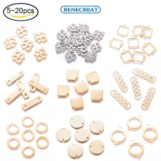 Benecreat 20 ชิ้น 304 ข้อต่อสแตนเลสขนาด 21X16X1Mm Hole : 1 . 2 Mm