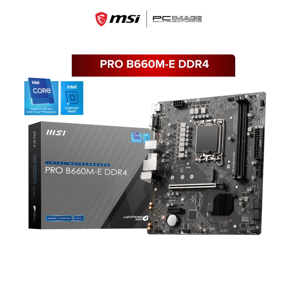 MSI B660M-E DDR4 INTEL B660 LGA1700 mATX MOTHERBOARD