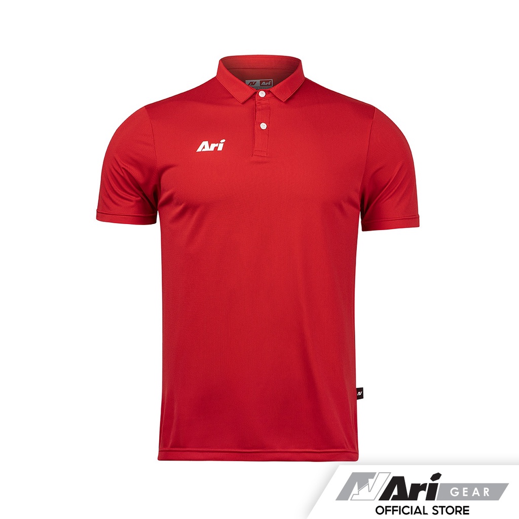 ARI CLASSIC BREATHABLE POLO - LAVA RED/LAVA RED/WHITE เสื้อโปโล อาริ Breathable สีแดง