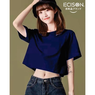 Ecison Plain crop top for women cotton plain crop top high quality crop top korean style for women