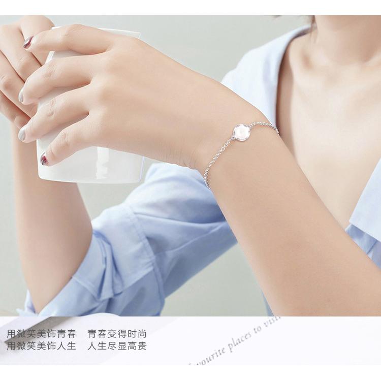 สร้อยข้อมือเงิน 925 กำไลข้อมือพวงมาลัยเกาหลีแฟชั่น Bracelet WHB5R