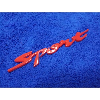 โลโก้คำว่า Sport สีแดง (SIZE 2.5×13cm) ราคาต่อ 1ชิ้น