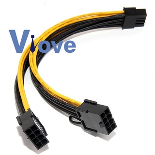 18AWG 8Pin to Dual 8Pin(6+2) Power Cable for Tesla K80 M40 M60, 20CM