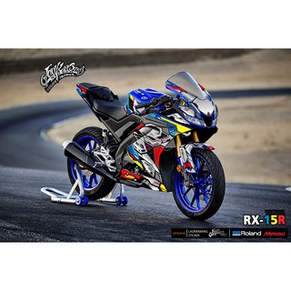 สติ๊กเกอร์แต่งลายรถ YAMAHA YZF R15 V.2 2018-2020 ลาย RX-15R