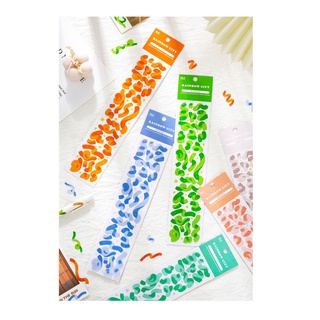 [Set×2] สติ๊กเกอร์ไดคัท Rainbow City สติกเกอร์ตกแต่งเฟรมการ์ด เราชอบsticker