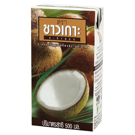 🔥The Best!! ชาวเกาะ กะทิยูเอชที 100% 500มล. Chaokoh Coconut Milk UHT 100% 500 ml.