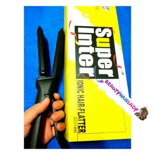 💛SUPER V INTER แท้💯 เครื่องหนีบผม SU186 (มีฟัน หน้าเล็ก) เคลือบไอโอนิค ร้อนเร็ว มีประกัน ที่หนีบผม