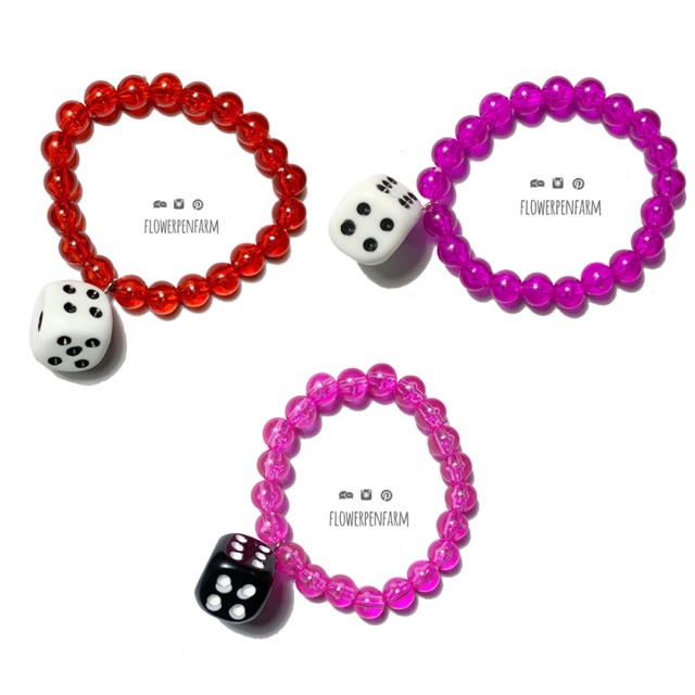 กำไลลูกปัด ลูกเต๋า Dice Bead Bracelet Shopee Thailand