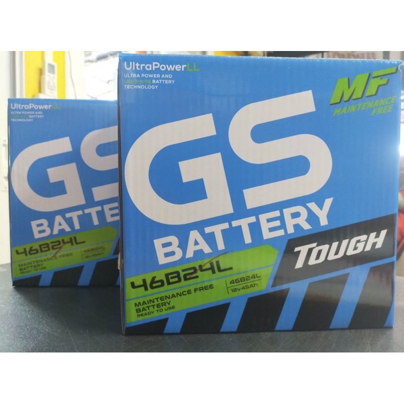 46B24L แบตเตอรี่รถยนต์ใหม่จากโรงงานราคาพิเศษ GS Battery แบบกึ่งแห้ง (Maintenance Free) MFX รถเก๋ง รถ