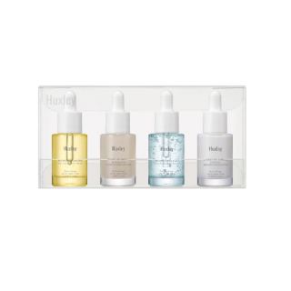 Huxley Essence Deluxe Complete (5ml x 4) ชุดผลิตภัณฑ์เอสเซนส์บำรุงผิวหน้า ปกป้องริ้วรอยแห่งวัย คืนความชุ่มชื้น กระจ่างใส