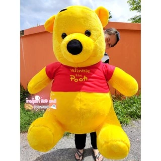 ตุ๊กตาหมีพูห์ตัวใหญ่ ขนาด 100-110 ซม. ขนนุ่มนาโน ใส่เสื้อน่ารัก ตัวใหญ่กอดได้ พร้อมส่งมีเก็บปลายทาง