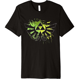 เสื้อยืดแขนสั้น คอกลม ผ้าฝ้าย พิมพ์ลายโลโก้ Legend Of Zelda Triforce แฟชั่นฤดูร้อน สําหรับผู้ชาย