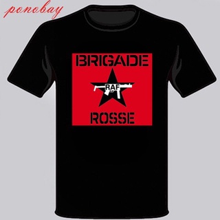 เสื้อยืดผ้าฝ้าย พิมพ์ลาย Brigade Rosse สีดํา สําหรับผู้ชาย 3 GIdeib66PCmepj39Size S-5XL