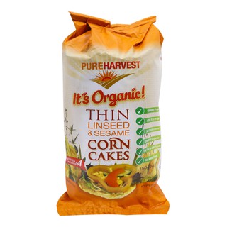 Pureharvest Organic Corn Cakes 150g. เพียวฮาร์เวสท์เค้กข้าวโพดอินทรีย์ 150 กรัม