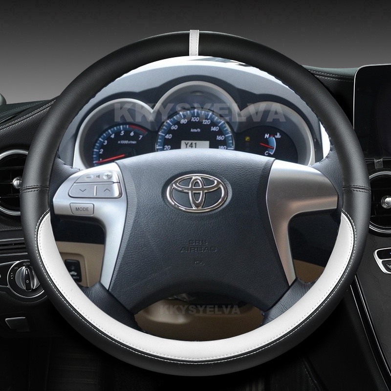 เคสหนังหุ้มพวงมาลัยรถยนต์ กันลื่น สําหรับ Toyota Fortuner Hilux 2007-2014