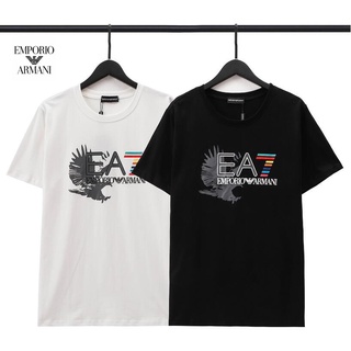 [100% Cotton] 3905 emporio ea7 เสื้อยืดคอกลม แขนสั้น สไตล์คลาสสิก สําหรับผู้ชาย