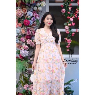 เดรสยาวลายดอกปักคริสตัล xl ส่งฟรี330ในแชท🌸🌷🌴