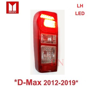 LED (ฝาแดง) ข้างซ้าย ไฟท้าย ISUZU D-MAX DMAX 2012 - 2019 อีซูซุ ดีแม็กซ์ 4x4 2-4WD ไฟหลัง ไฟท้ายรถยนต์ ไฟ ไฟรถ อะไหล่ไฟ