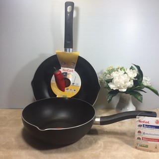 TEFAL กระทะ nonstick tefal ทรงลึกขอบหยักNo. 24 cm. SET Duo 24/2 Special C1846414