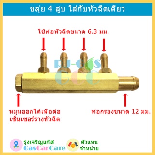 ขลุ่ย 3 สูบ ขลุ่ย 4 สูบ สำหรับหัวฉีดเดี่ยว แบบไม่มีราง