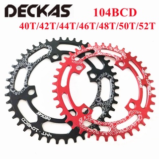 Deckas 104BCD 40T / 42T / 44T / 46T / 48T / 50T / 52T โซ่จักรยานเสือภูเขา Mtb ชุดโซ่จักรยาน