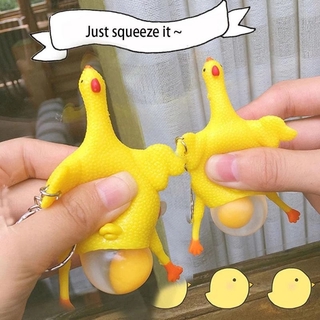 1 ชิ้นของเล่นแปลกใจ Squishy ต่อต้านความเครียดบีบของเล่น ไก่และไข่วางไข่ไก่ของเล่น