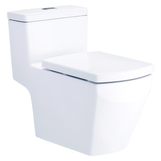 สุขภัณฑ์ 1 ชิ้น COTTO C107127 แกรนด์ ทีทรากอน 6L สีขาว สุขภัณฑ์ชักโครก 1-PIECE TOILET C107127 GRAND TETRAGON 6LITRE WHIT