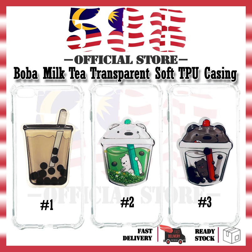 Huawei P40 Pro/ P40/ P30 PRO/ P30/ P20 PRO/ P20 LITE/ GR3 Boba Milk Tea Anti Shock โปร่งใส Soft TPU