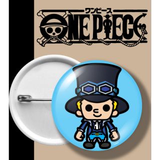 ONEPIECE BADGE เข็มกลัด วันพีช ซาโบ พื้นฟ้า SABO BLUE