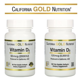 California Gold Nutrition, Vitamin D3, 90 Fish Gelatin Softgels วิตามิน D3