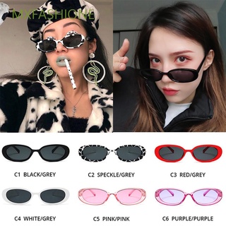 MXFASHIONE Women men Milk Cow Color Sun Glasses Ulzzang Eyewear Oval Sunglasses Small Shades Girls Boys Fashion Classic Retro Vintage Small Frame