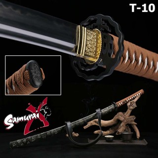 Samurai Sword ดาบซามูไร วัสดุ T-10 ทำ ฮามอน Hamon ดาบยากูซ่า คาตานะ ดาบนินจา มีดดาบ Ninja ใบดาบ เปิดคม ( ลับคมพิเศษ )