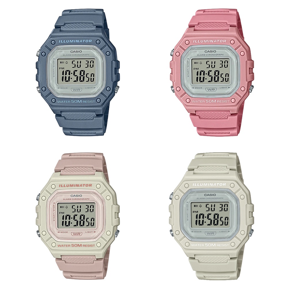 Casio Standard นาฬิกาข้อมือผู้ชาย สายเรซิ่น รุ่น W-218W-218HC (W-218HC-2AW-218HC-4AW-218HC-4A2W-218HC-8A)