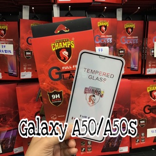 CHAMPS กระจกกันรอยเต็มจอแบบใส รุ่น Samsung A50/A50s(ไม่มีฟิล์มด้านหลัง)