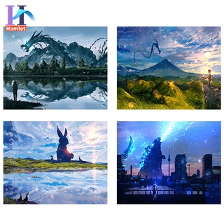 Hamlet ❤️【40x50cm】~Future City Sky~Digital Painting Home Decoration/High-quality DIY Digital Painting/Hand-painted Unique Gifts/Fantasy Master