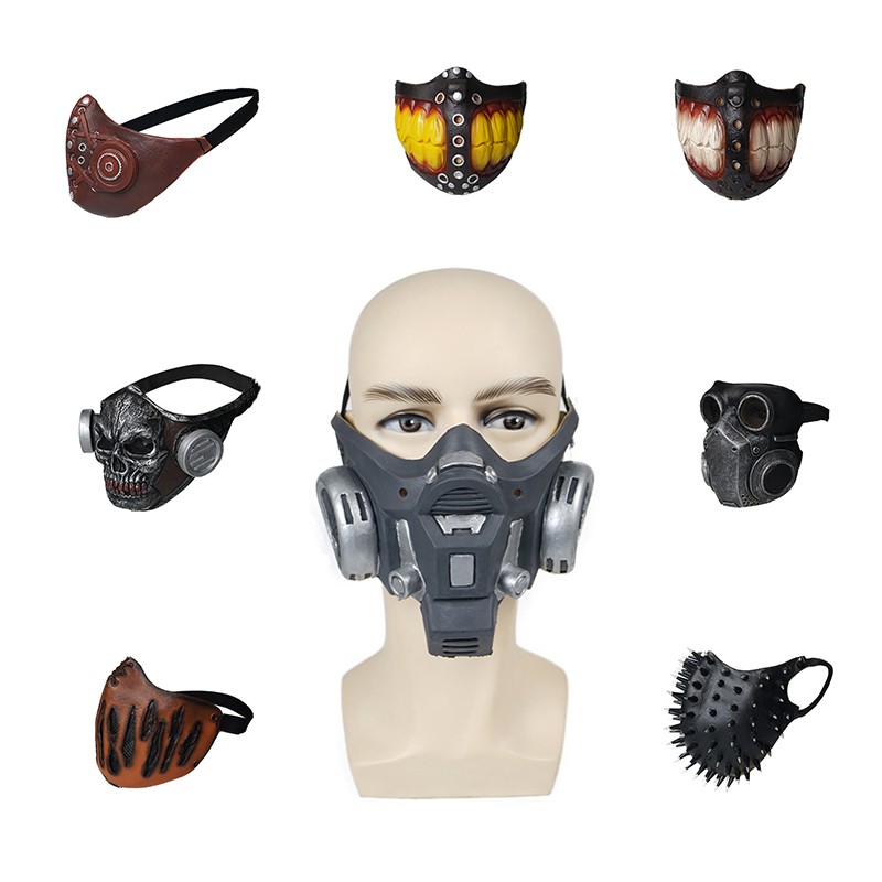 ❤พร้อมส่ง❤★รหัสส่วนลด：YADEO★ชุดฮาโลวีนสำหรับผู้ใหญ่ หน้ากากนินจา หน้ากากหัวกะโหลก Steampunk ผีอุปกรณ์ประกอบฉากคอสเพลย์ เทศกาลฮาโลวีนปาร์ตี้อ่า