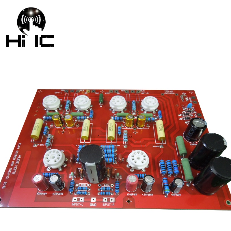 ล่าสุด HiFi Hi-End สเตอริโอ Push-Pull EL84 Vaccum Tube Amplifier PCB DIY Kit Ref Audio Note PP Board