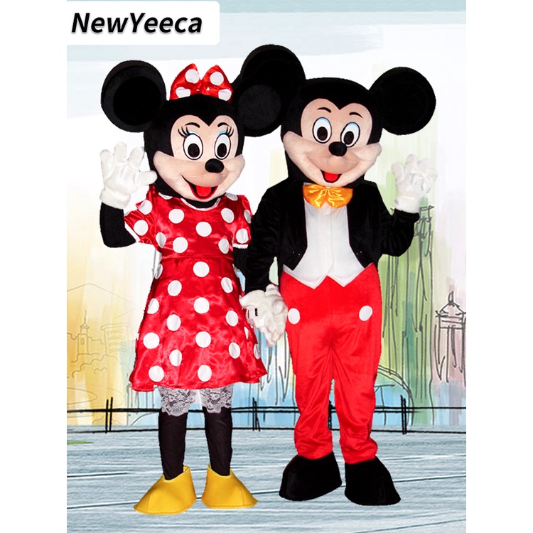 Mickey and Minnie Mouse Mascot Costume Cartoon Character Halloween Party  Clothing Adult Size 8CsO | Shopee Thailand